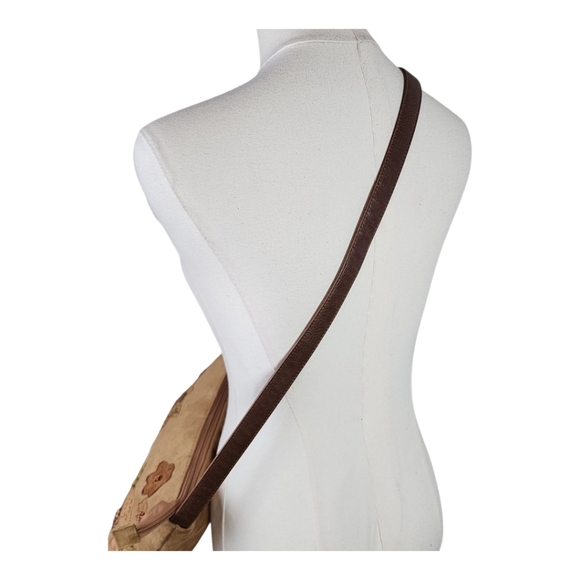 Vintage Cappelli Straworld Floral Beaded Faux Suede Shoulder Bag 2003 - Picture 7 of 14